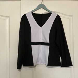 Black and White Full Zip jacket